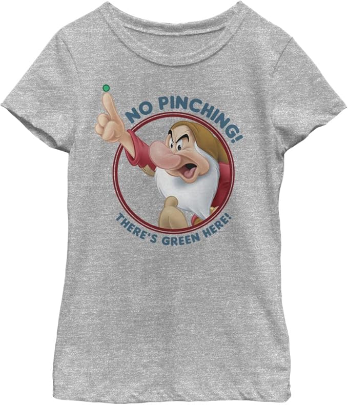 disney 白雪公主圣帕蒂的《grumpy no pinching》女孩标准 t 恤